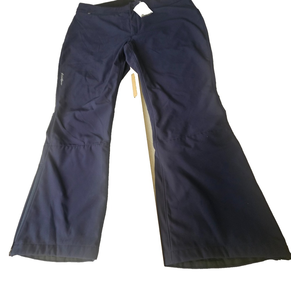 Eddie Bauer Alpenglow 2X Navy Ski Pants Softshell Fleece Snow Après Ski - Picture 11 of 11